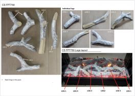 HOLZ/HOLZSCHEITE FÜR 750 EINBAUKAMIN