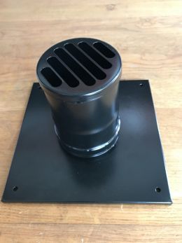80 mm Wandkappe/Diffusor (für schwarzes Rohr)