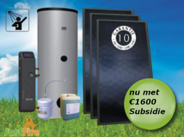 Solar-Wassererwärmer 300 Liter mit 3 Solmax-Sonnenkollektoren -KA16810 300-3F MS